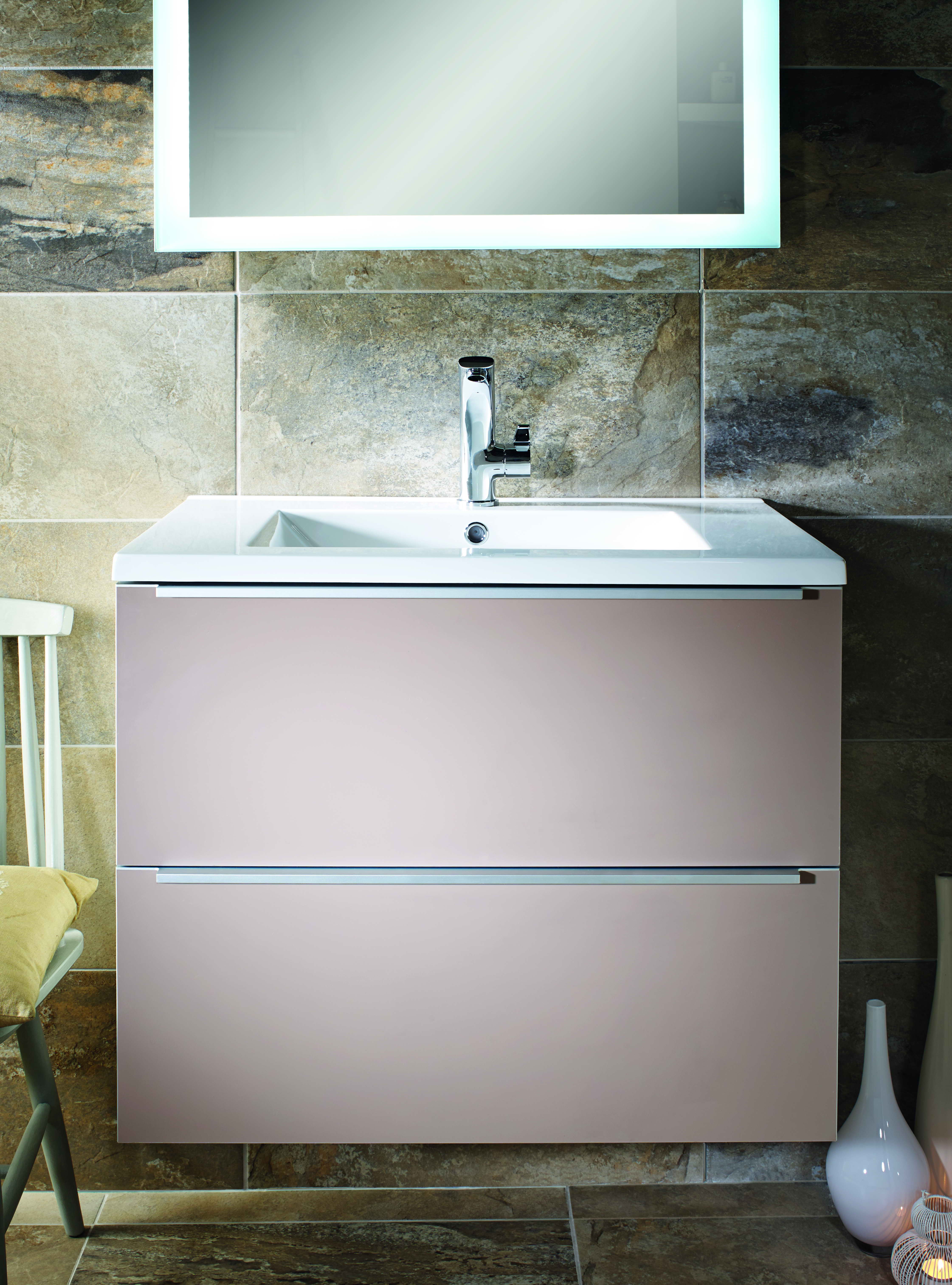Talla 750mm 2 Drawer Wall Hung Unit And Resin Basin In Four Colours Bath Giant Talla 750mm 2 Drawer Wall Hung Unit And, Wall Hung Vanity Units 750mm