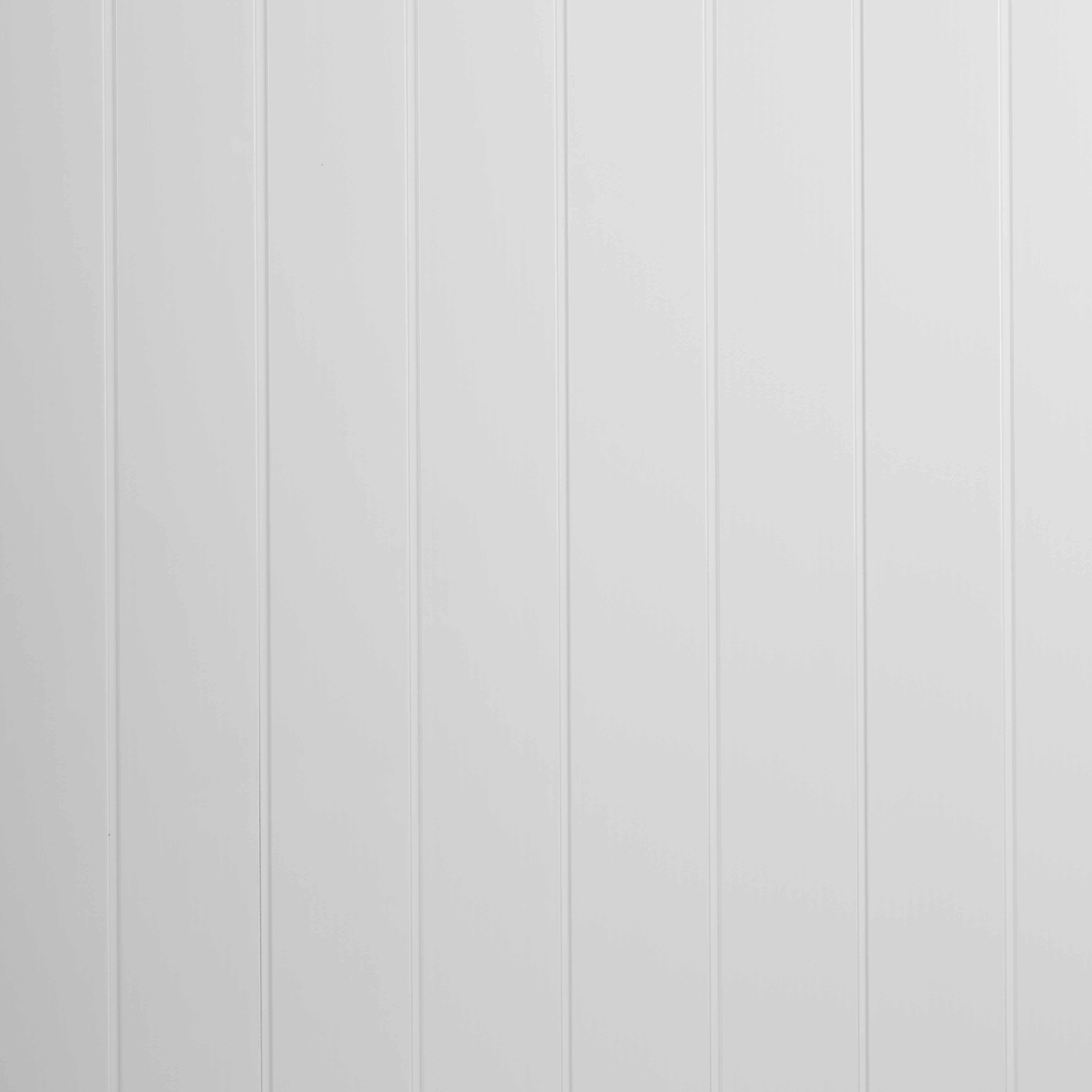 8mm White Strip White Matt Ceiling Panels - 2.7m x 250mm (Pack of 4)