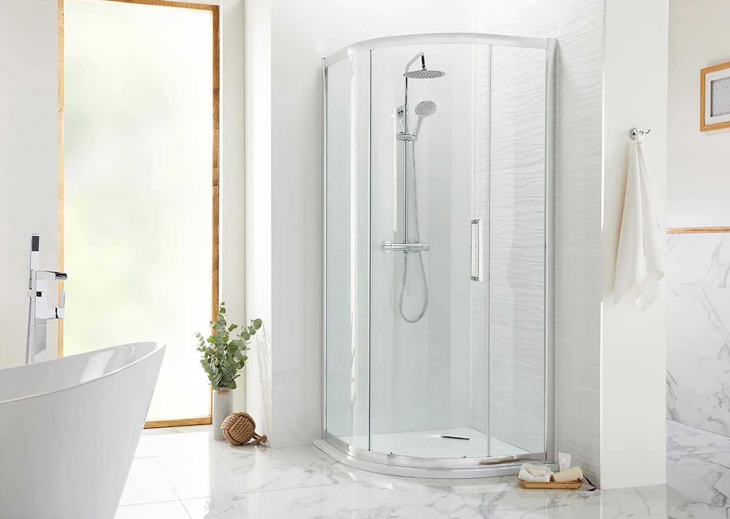 Cara 8mm 1-Door Quadrant Enclosure 900mm