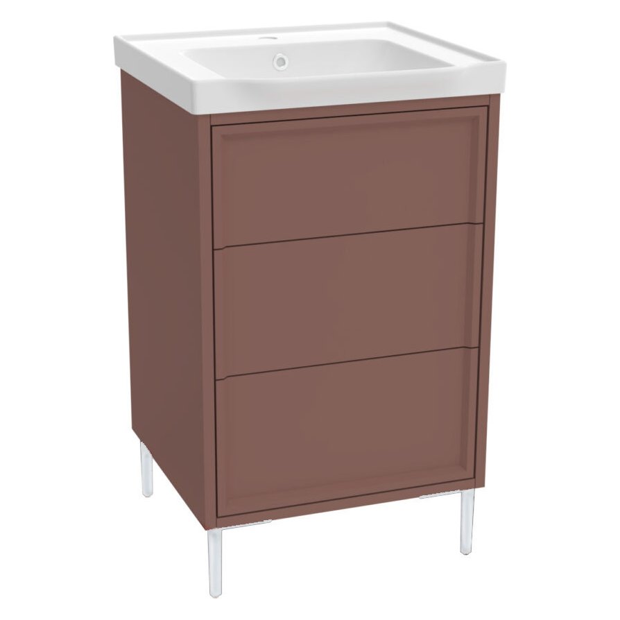 Bota 500 Floor Standing Vanity Unit (inc. Chrome Leg Set) & Basin