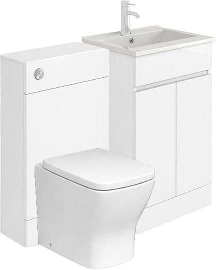Vittoria 1100mm Square Handleless Furniture Set - Cube
