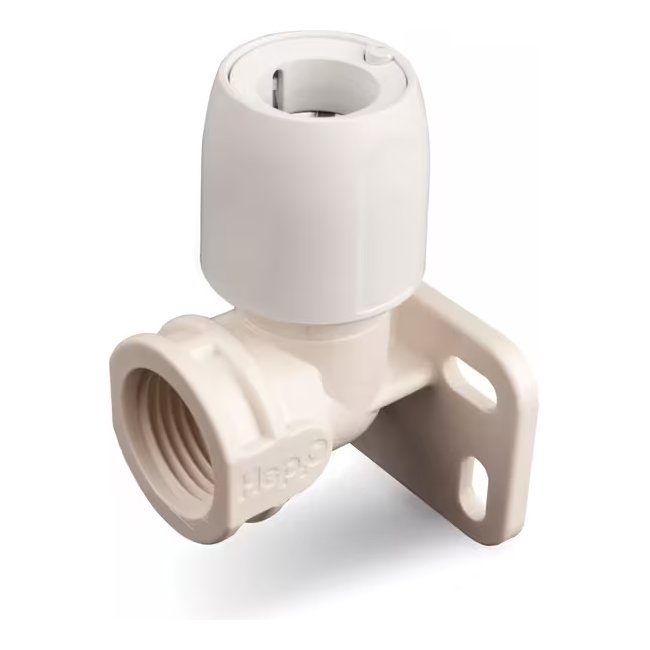 Hep2O Wall Plate Elbow 22mm x ¾"