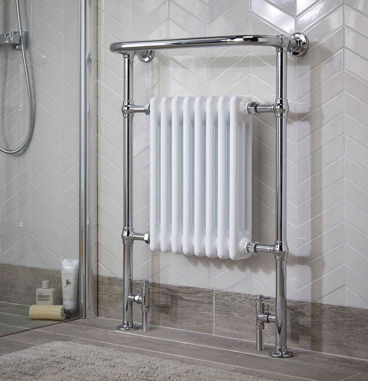 Dunbar 963 x 673mm Towel Radiator CP/White