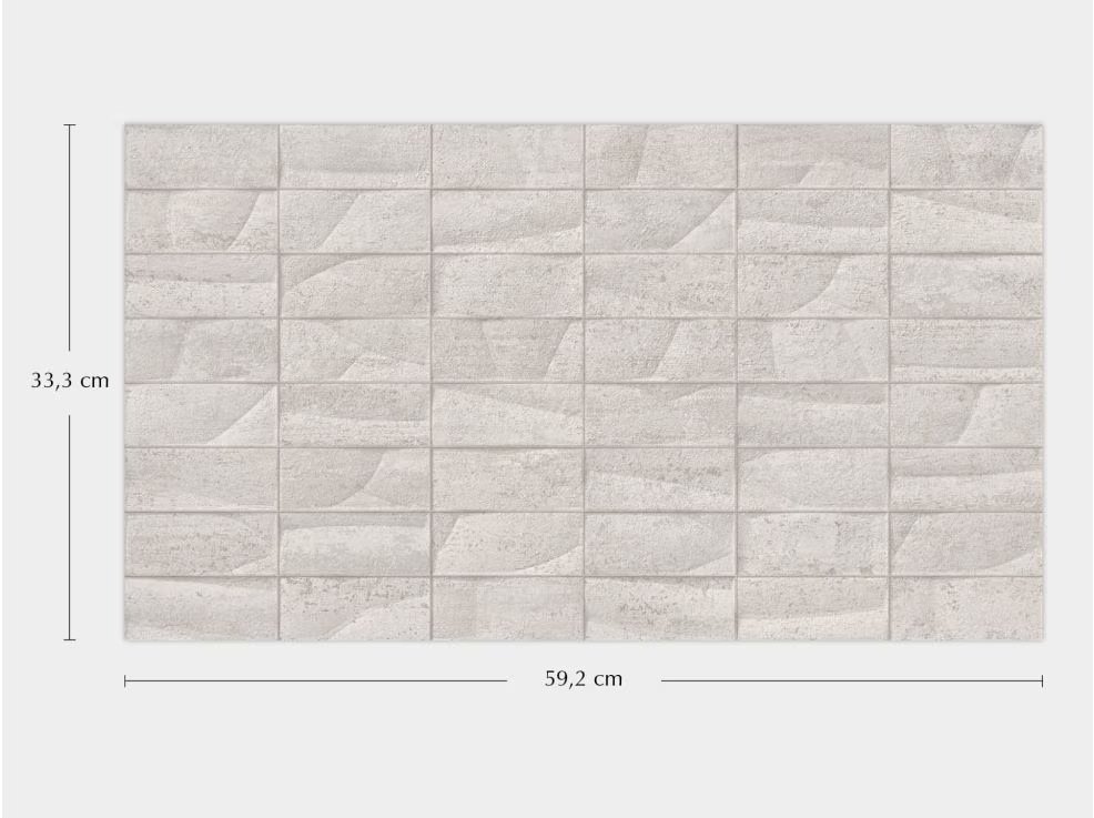 Mosaico Nantes Acero (33.3 x 59.2cm)