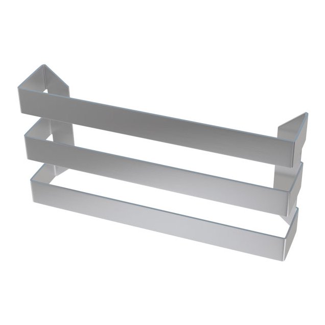 Flat Triple Towel Hanger 375mm Brushed Stainless Steel