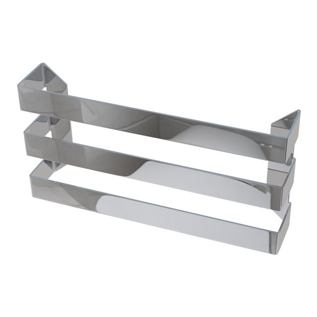 Flat Triple Towel Hanger 375mm Polished Stainless Steel