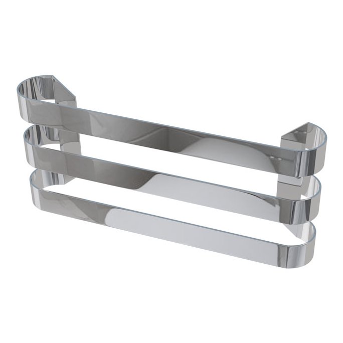 Curved Triple Towel Hanger 375mm Polished Stainless Steel