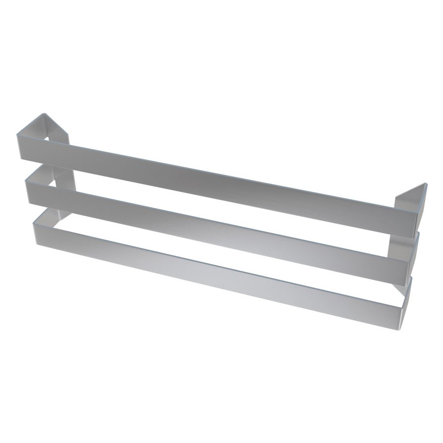 Flat Triple Towel Hanger 565mm Brushed Stainless Steel