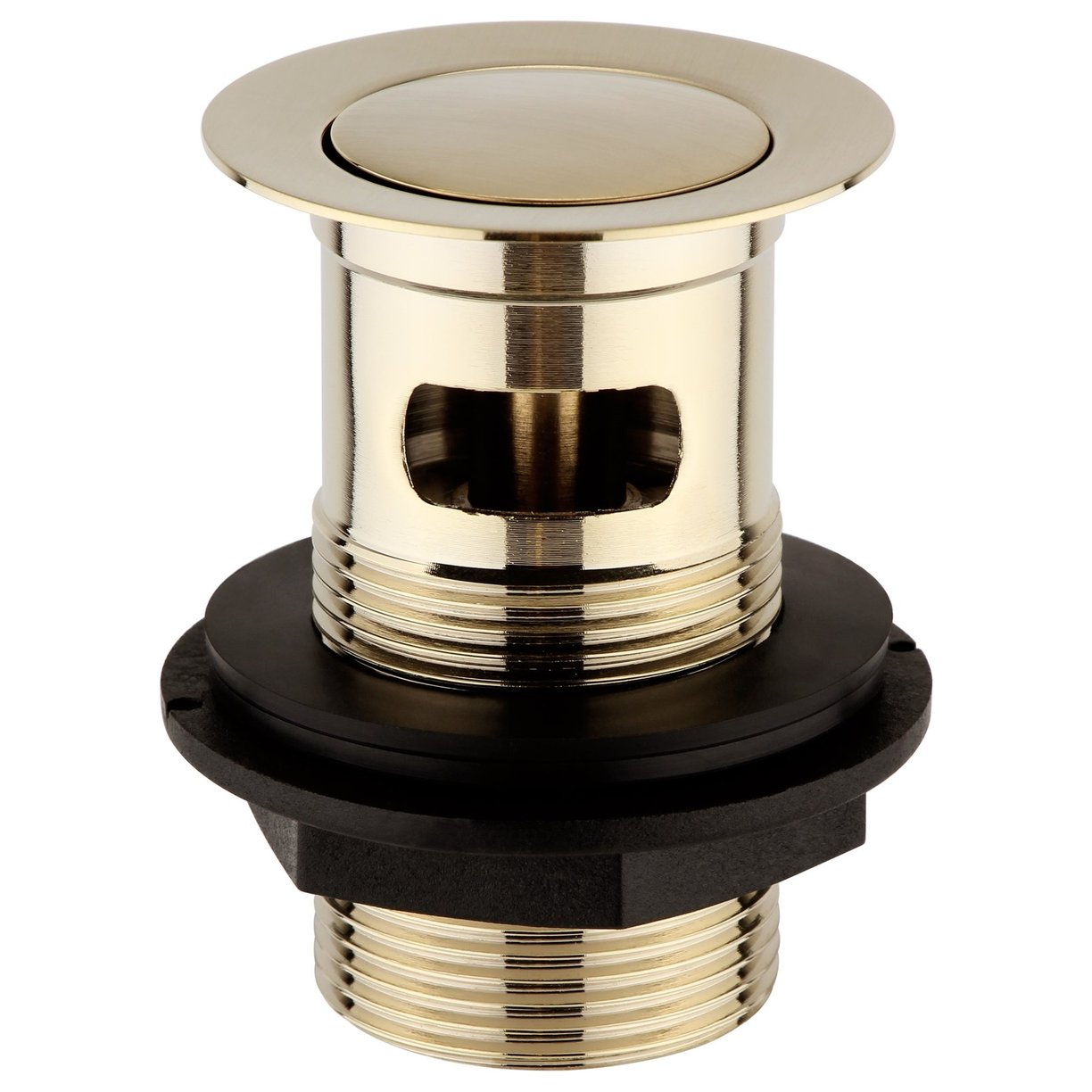 ASP Mini Push Waste - Slotted Brushed Brass