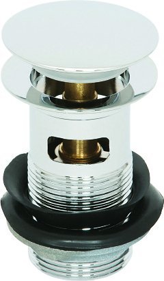 ASP Push Button Washbasin Waste No Shroud - Slotted CP