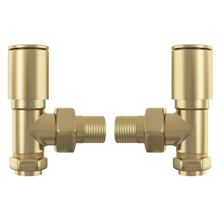 ASP Angled Radiator Valve Brushed Brass