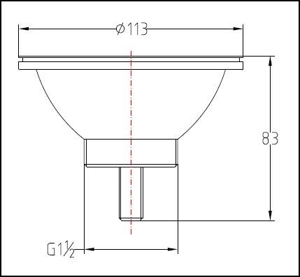 ASP 1 1/2'' Basket Strainer Waste Stainless Steel - No Overflow