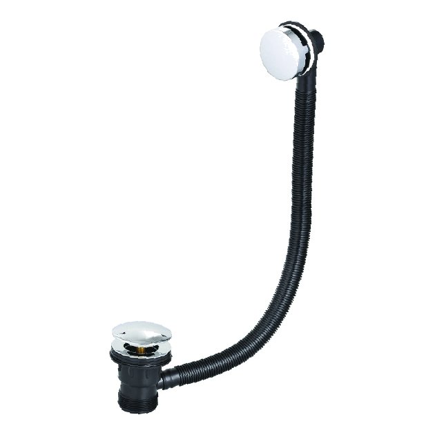 ASP Easy Clean Push Button Bath Waste/Overflow CP