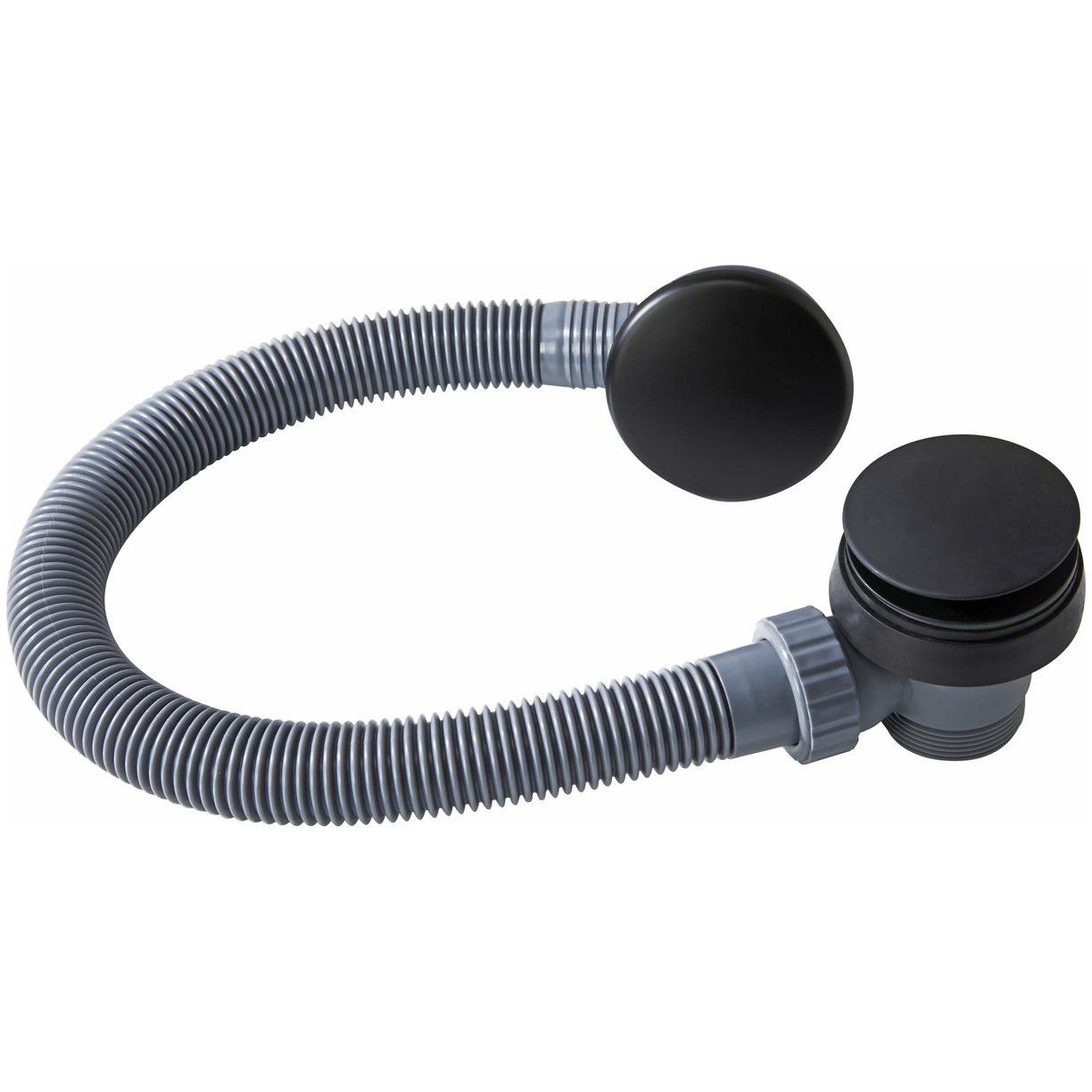 ASP Easy Clean Push Button Bath Waste/Overflow CP Black