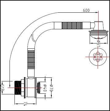ASP Push Button Bath Waste/Overflow CP