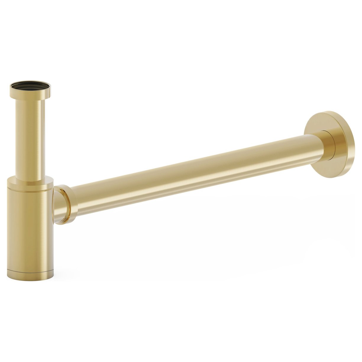 Round Bottle Brushed Brass