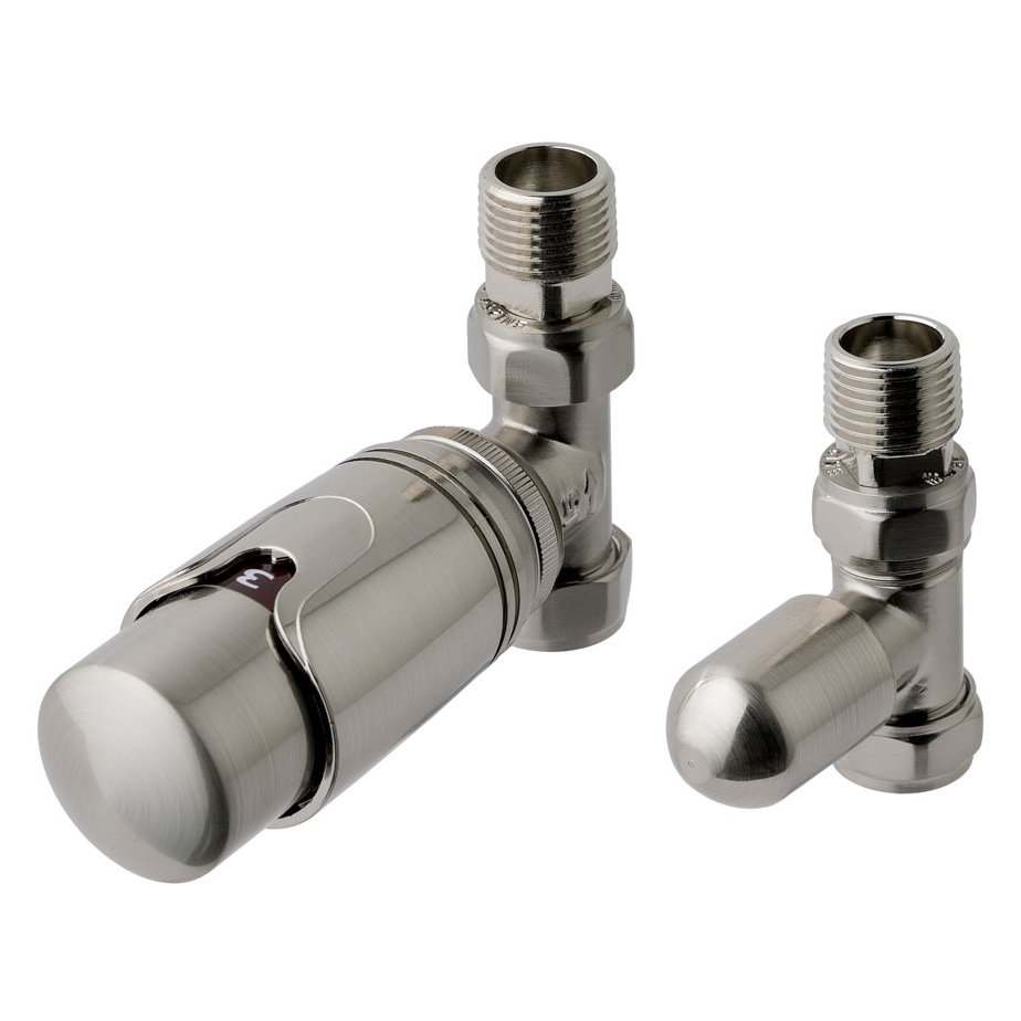 15mm Straight TRV & lockshield valve