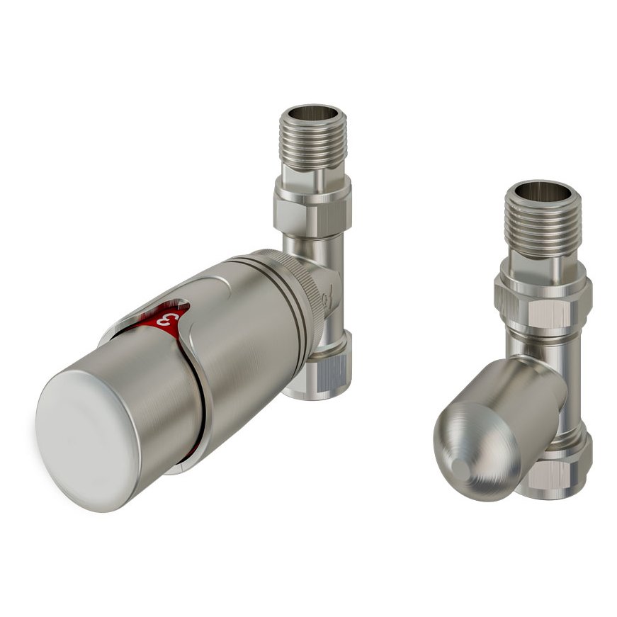 15mm Straight TRV & lockshield valve
