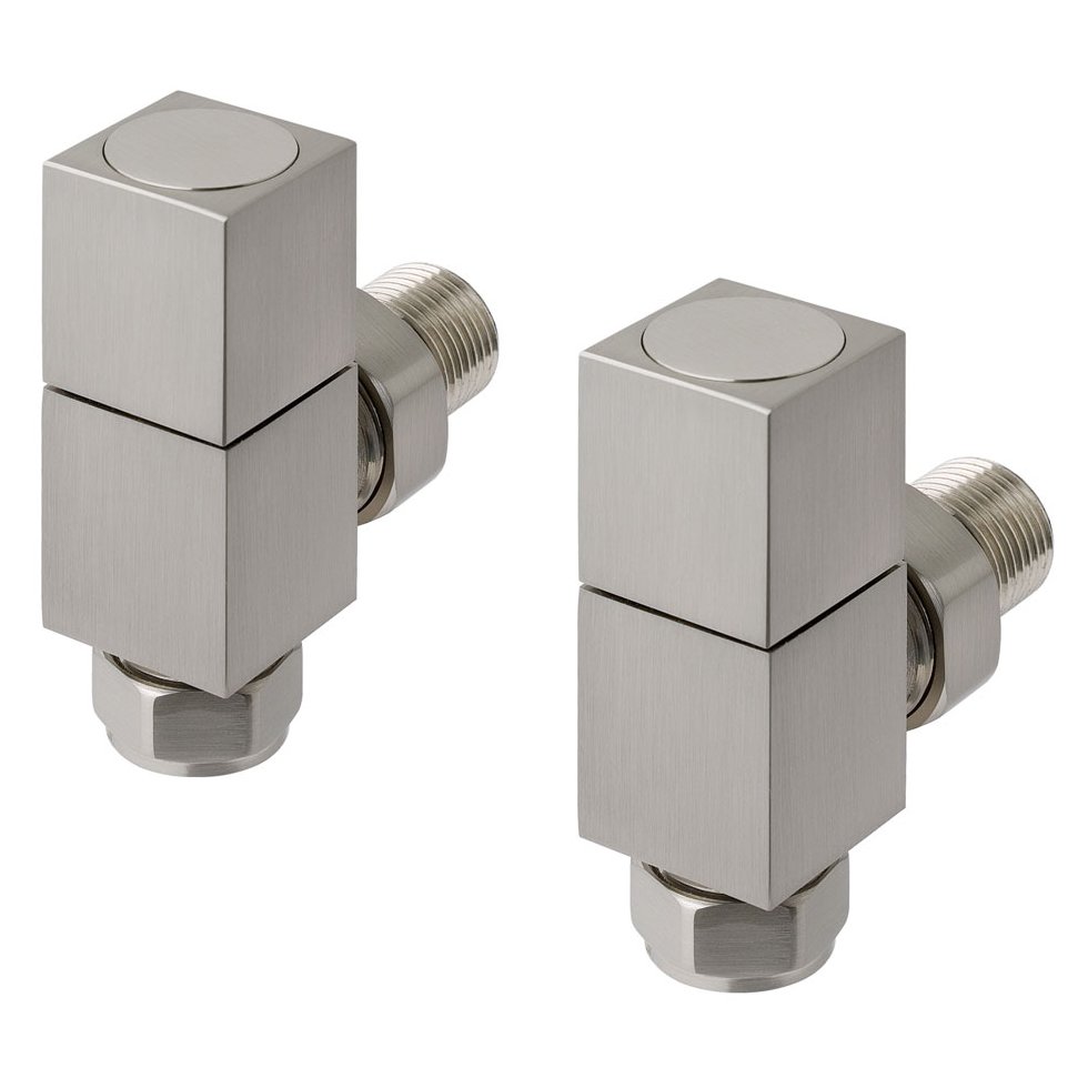 Angled square radiator valve (pair)