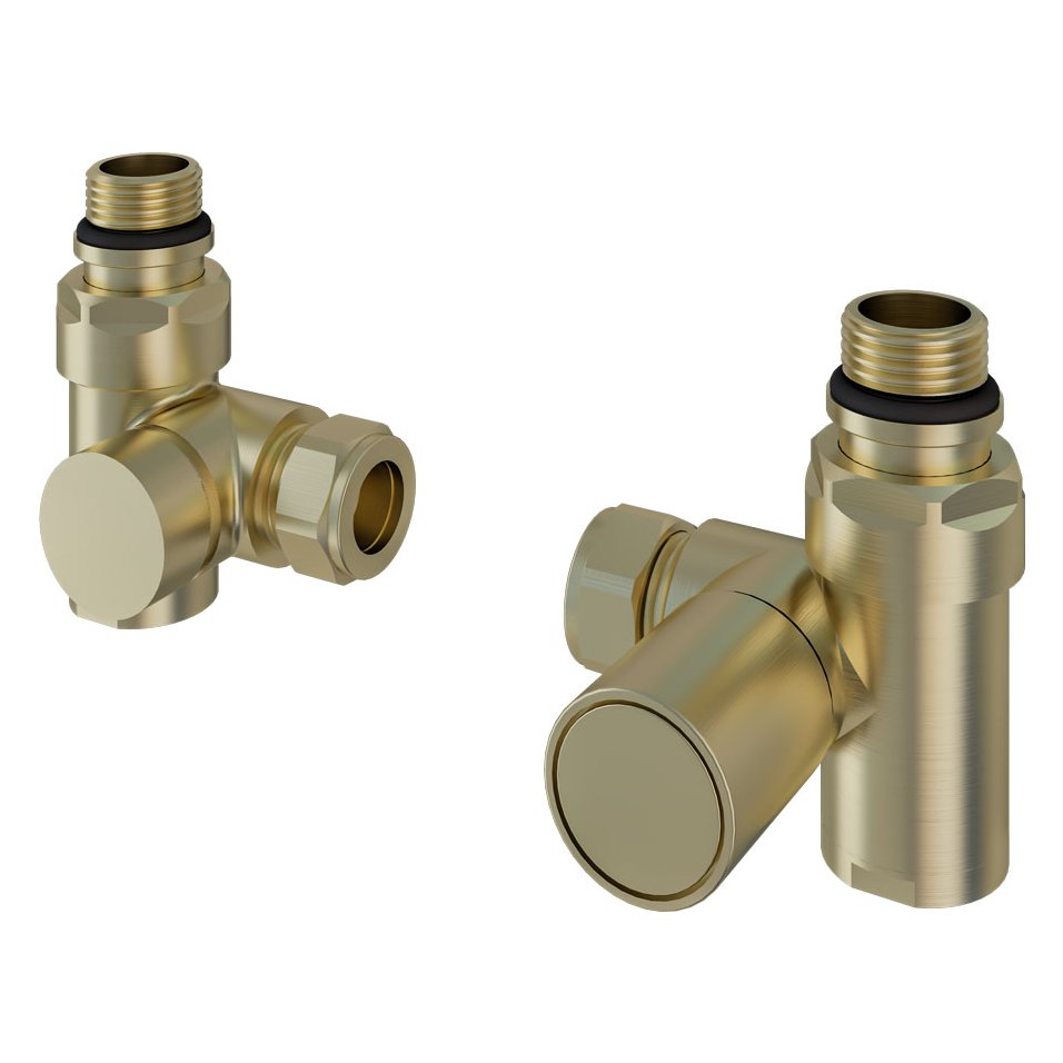 Corner Manual Dual Fuel Radiator Valves (pair)
