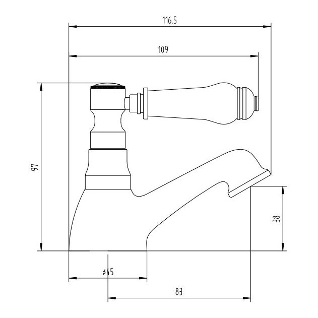Dunbar Lever Basin Taps CP