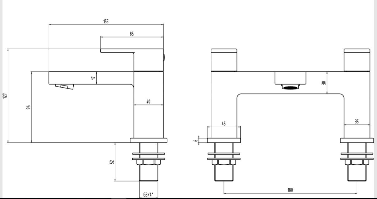 Fife Deck Bath Filler