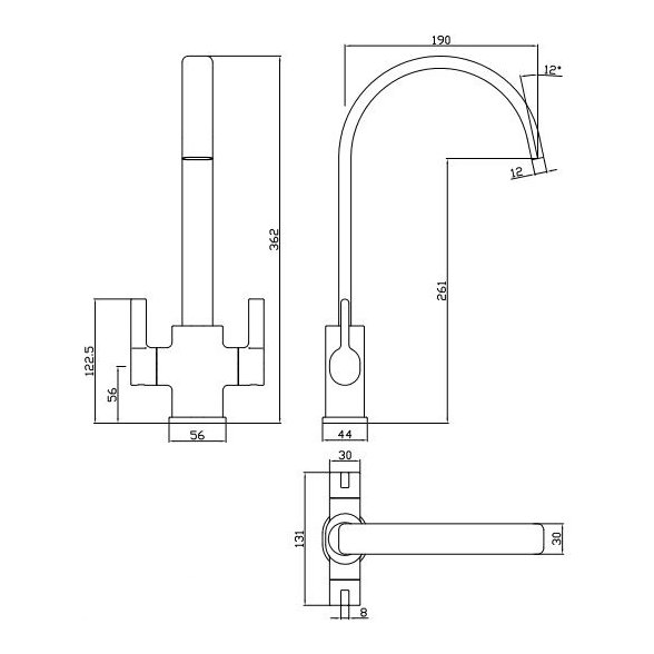 Luss Chrome Sink Mixer