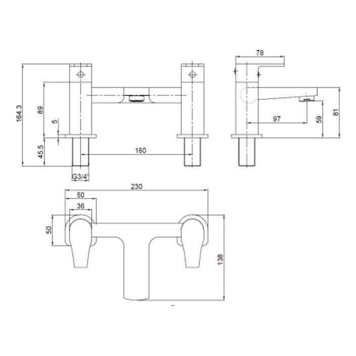 Earn Deck Bath Filler