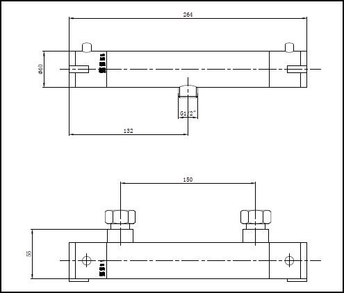 Stroma Thermostatic Bar Shower Valve CP