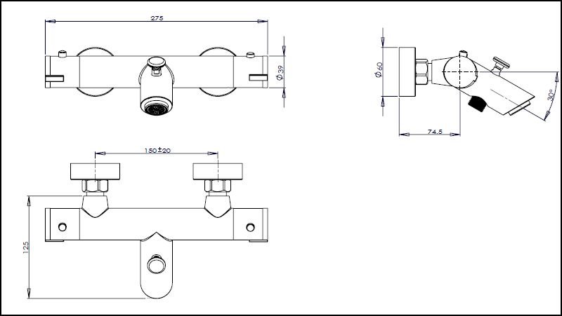 Stroma Thermostatic BSM Valve CP (See Mixers Acc Section For Legs)