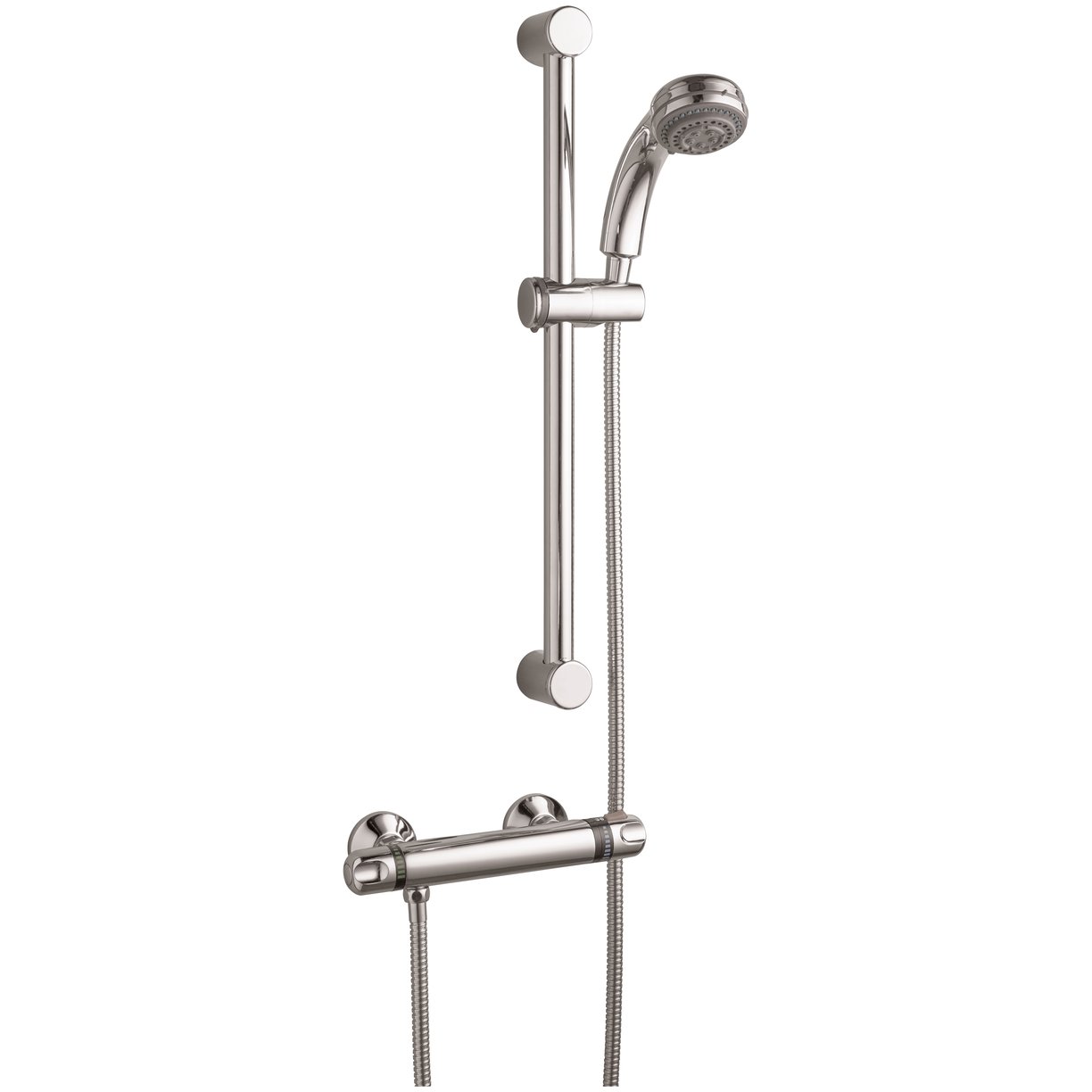 Lewis Exposed Thermostatic Bar Shower Valve & Shower Kit CP