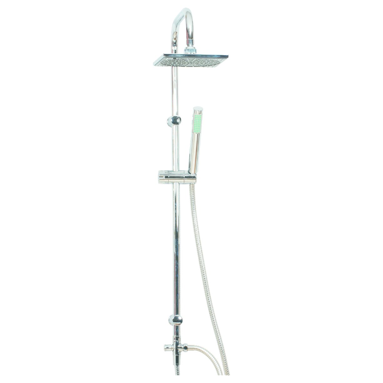 Troon Overhead Square Rain Shower Kit Chrome - 175mm Head