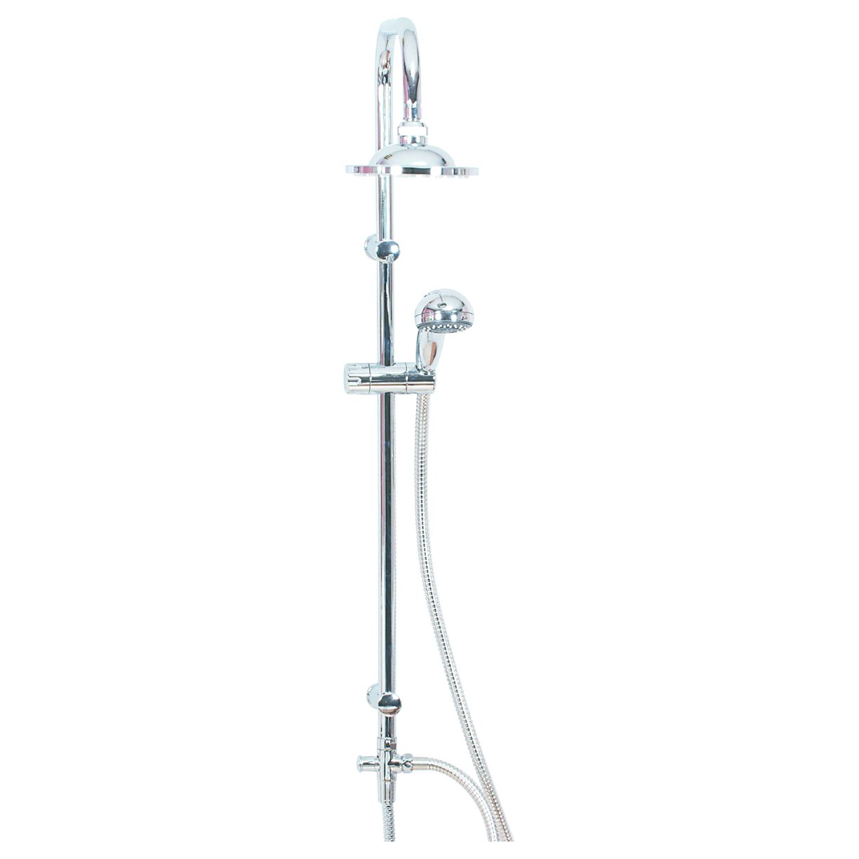Leven Overhead Round Rain Shower Kit Chrome - 150mm Dia Head