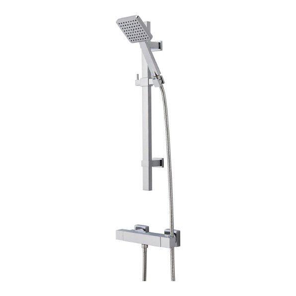 Ardmore Square Exposed Thermo Bar Shower and Kit C/W Fixing Brackets