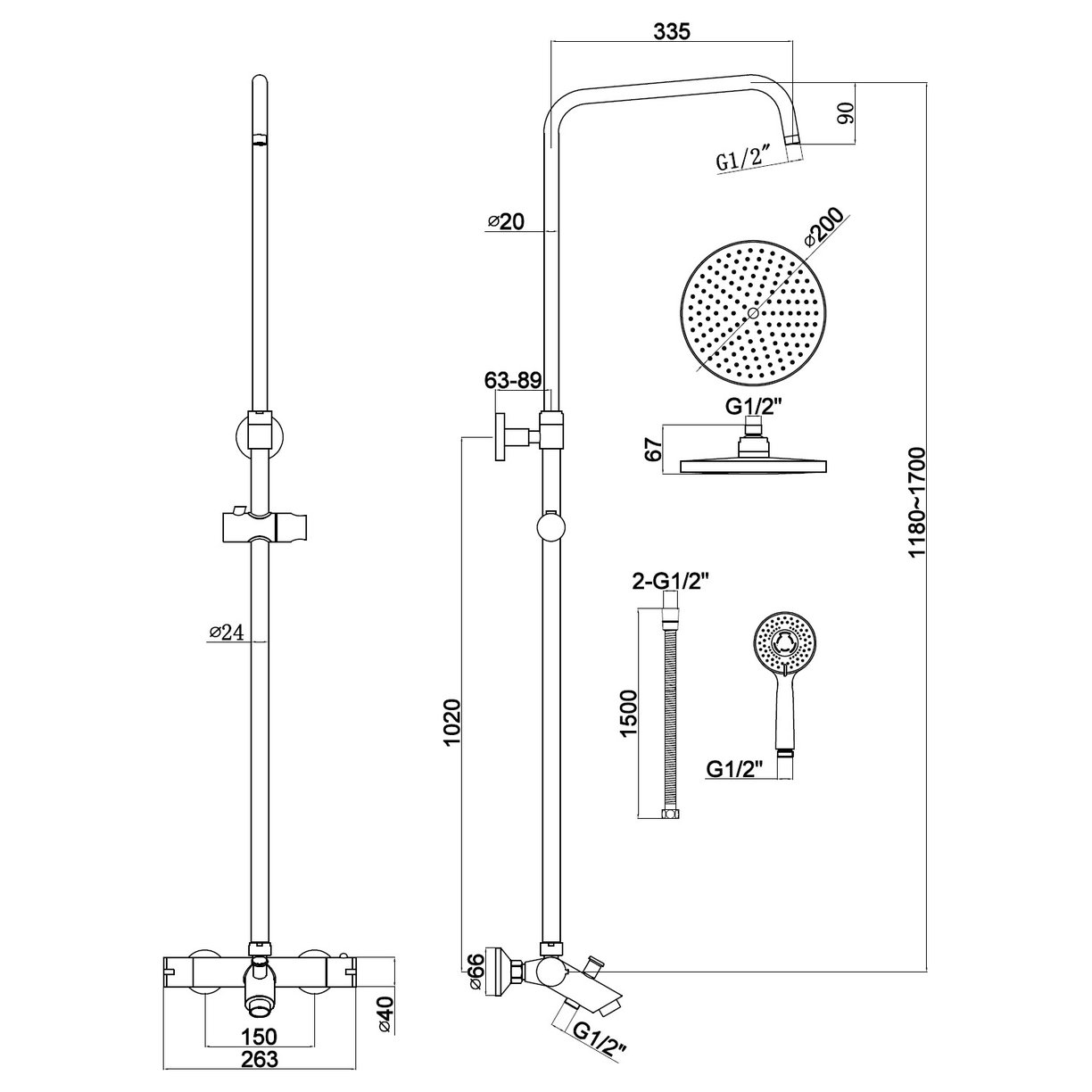 Stroma Thermo BSM and Rain Shower Pack CP
