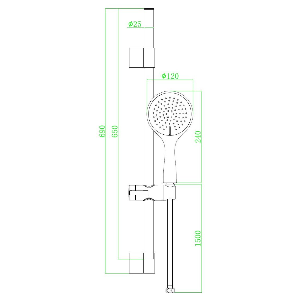 Perth Shower Kit Chrome