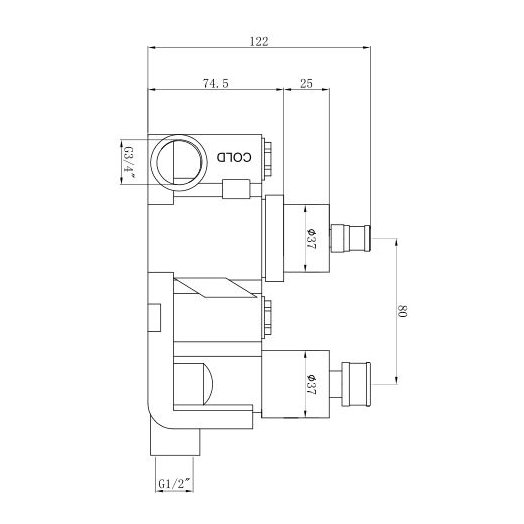 Oban 2 Shower Valve Body