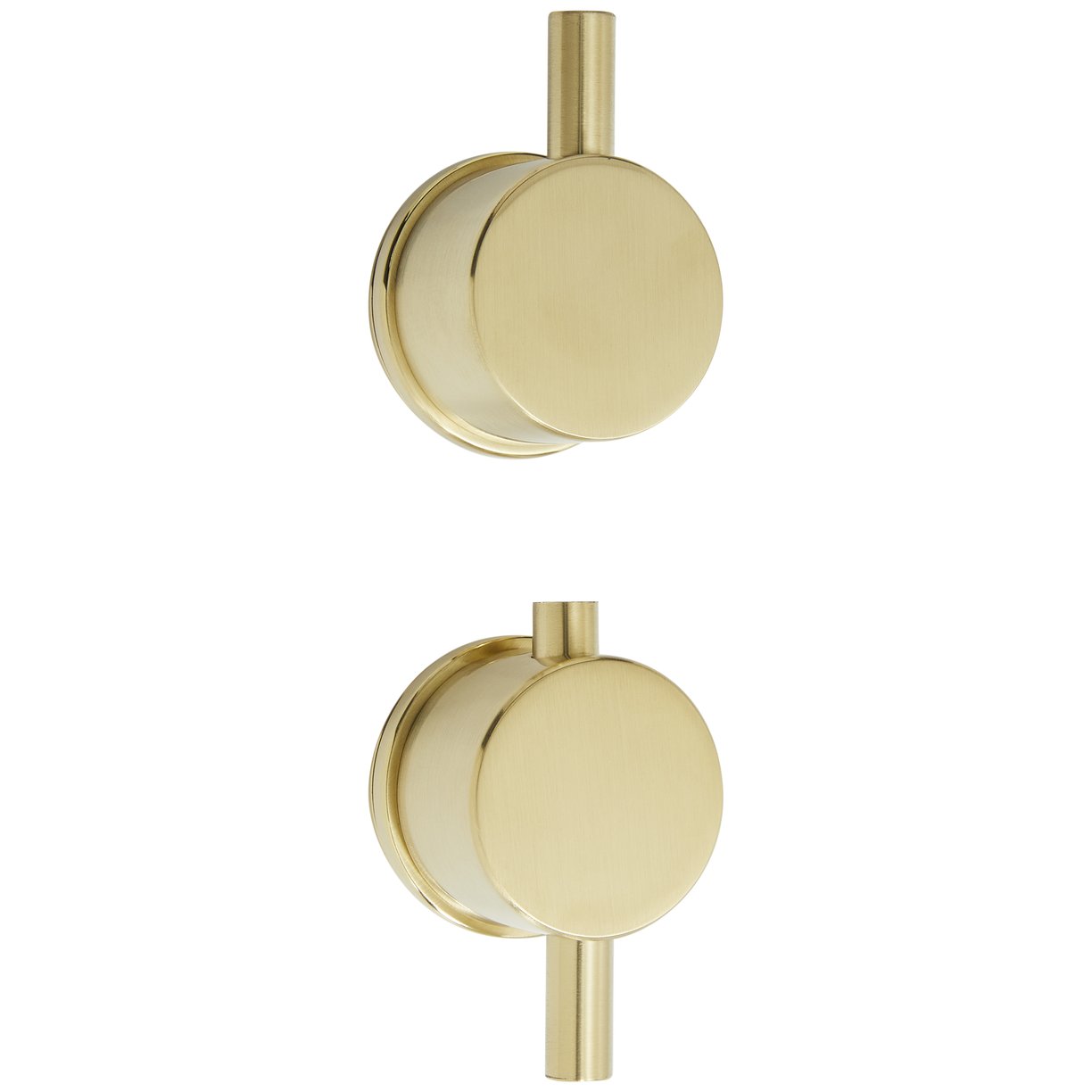 Oban Round 2 Shower Handle Pack Brushed Brass