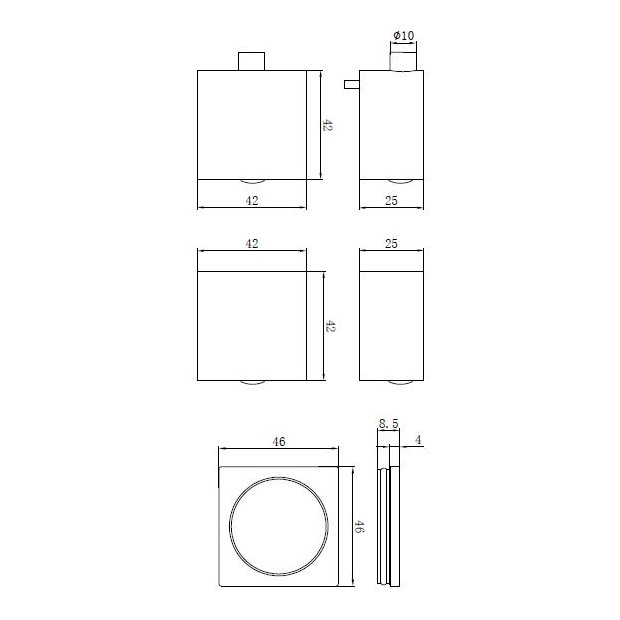 Oban Square 2 Shower Handle Plate