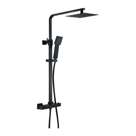 Orkney Series 2 Square Exp Thermo Bar Shower Valve - Black