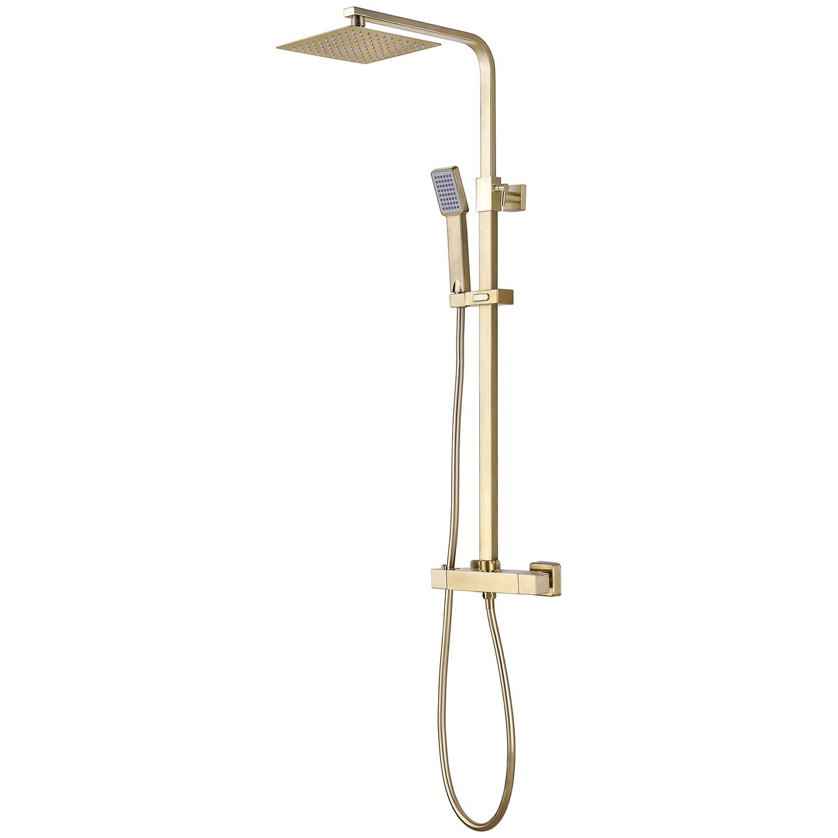 Orkney Series 2 Square Exp Thermo Bar Shower Valve - Brushed Brass