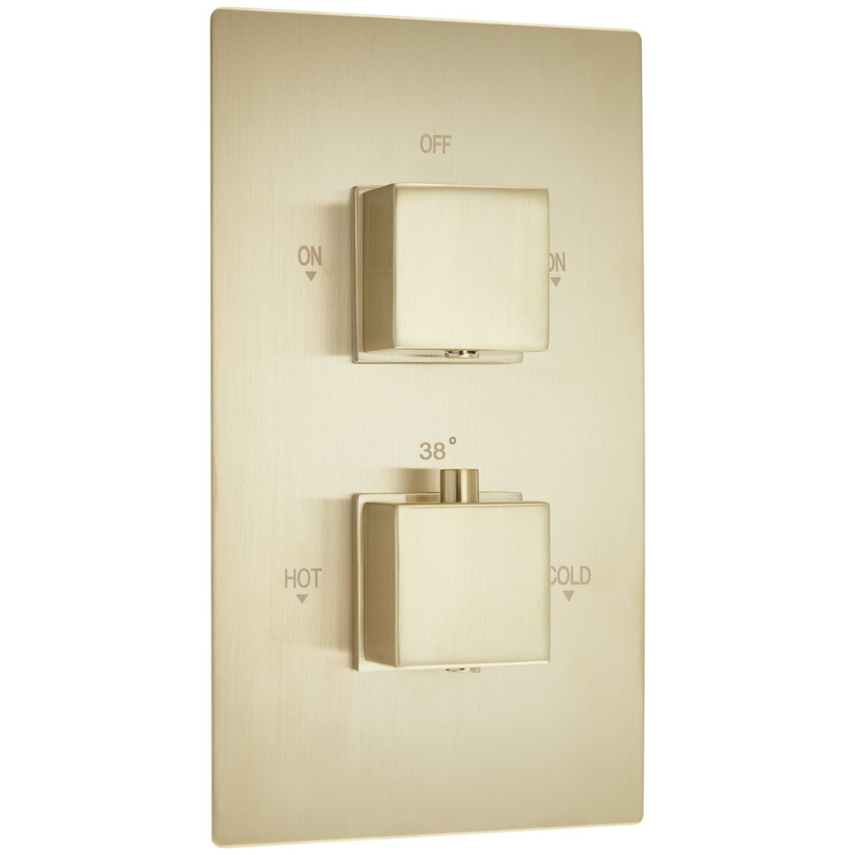 Oban Dual Flow Concealed Shower Valve with Rectangle Faceplate & Square Handles