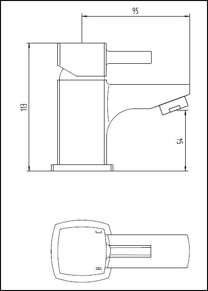 Skye Mono Mini Basin Mixer & PUW CP