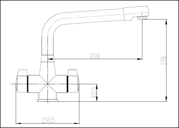 Tweed Cruciform Sink Mixer CP