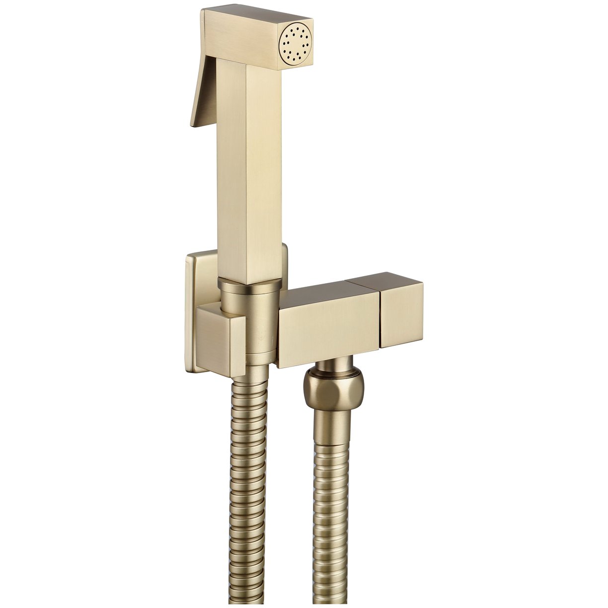 Beauly Douche & Iso valve Sqaure Brushed Brass