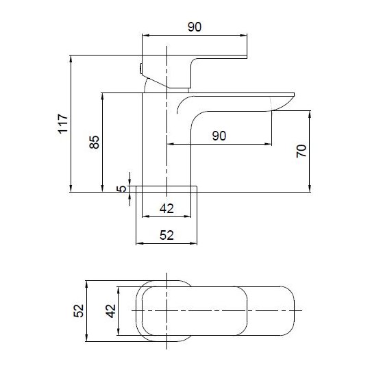 Roslin Mini Basin Mixer C/W Waste