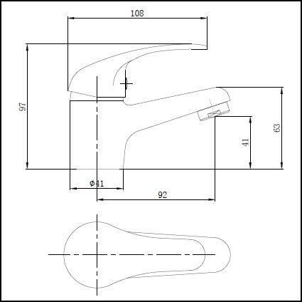 Barra Mini Basin Mixer & Push Waste CP