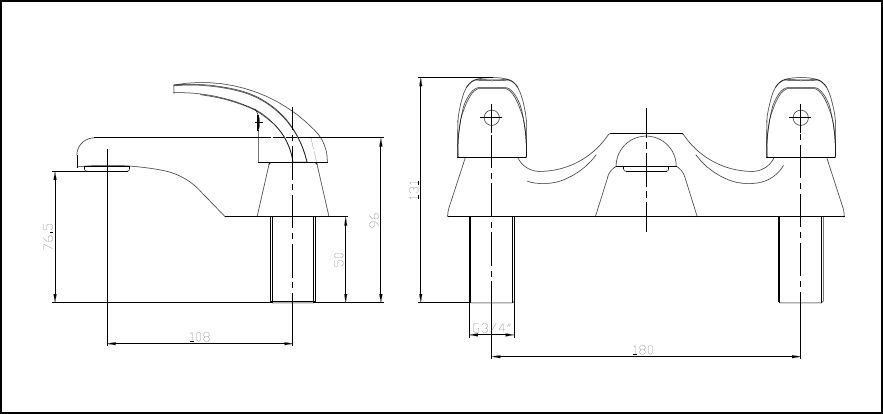 Barra Deck Bath Filler CP