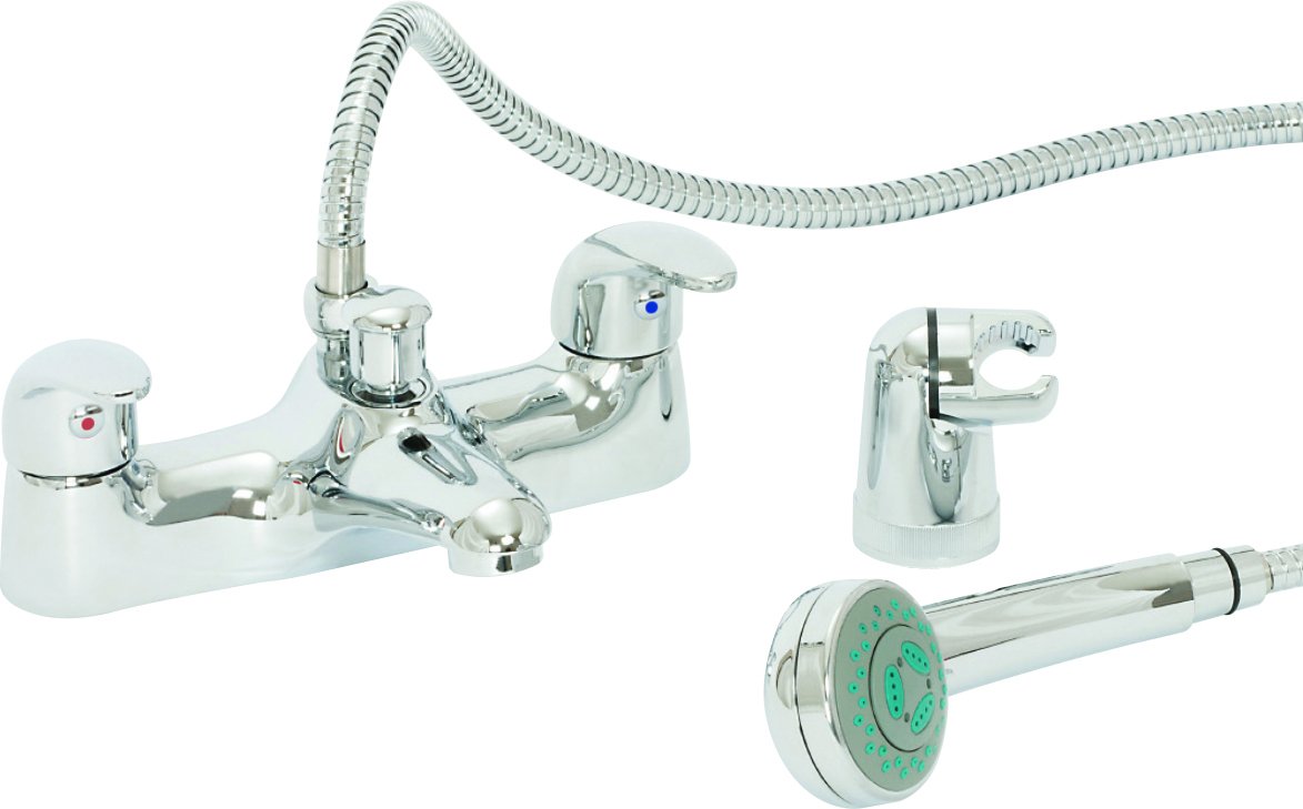 Barra Deck Bath Shower Mixer & Kit CP