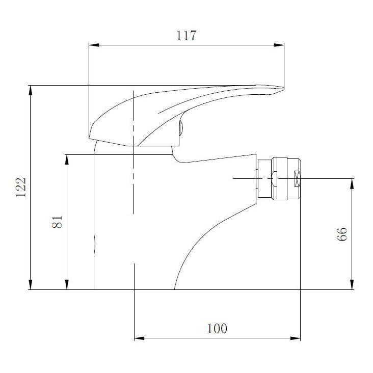 Barra SLR Bidet Mixer PUW CP